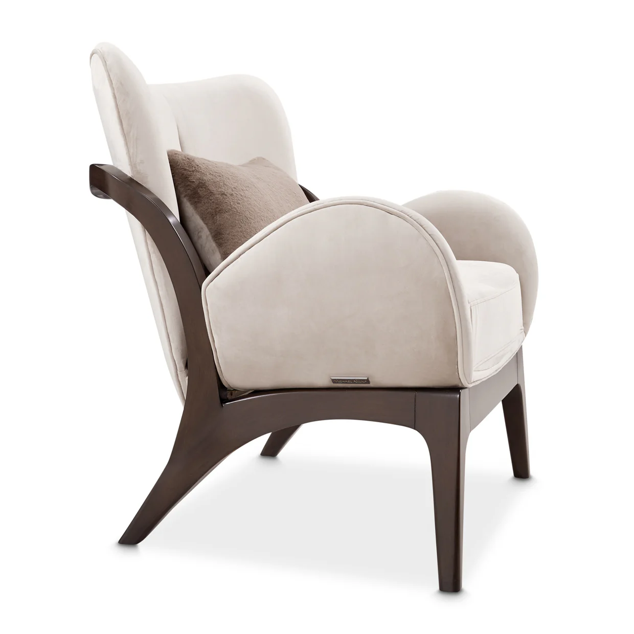 Michael Amini Camellia Field Caramel Accent Chair Ivory Caramel - Image 8