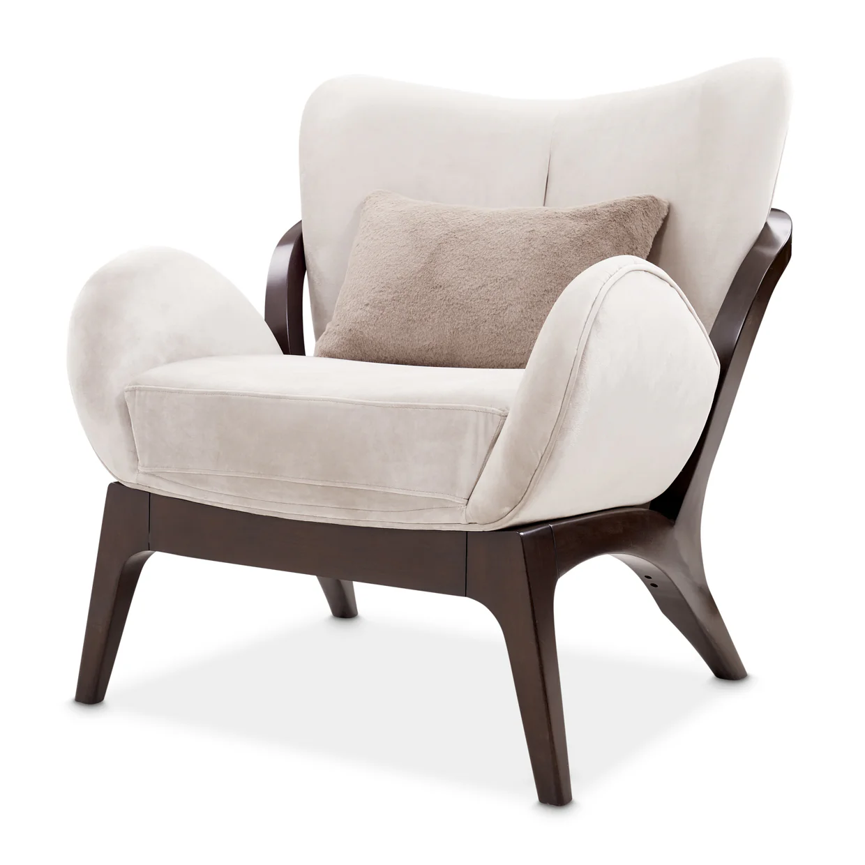 Michael Amini Camellia Field Caramel Accent Chair Ivory Caramel - Image 9