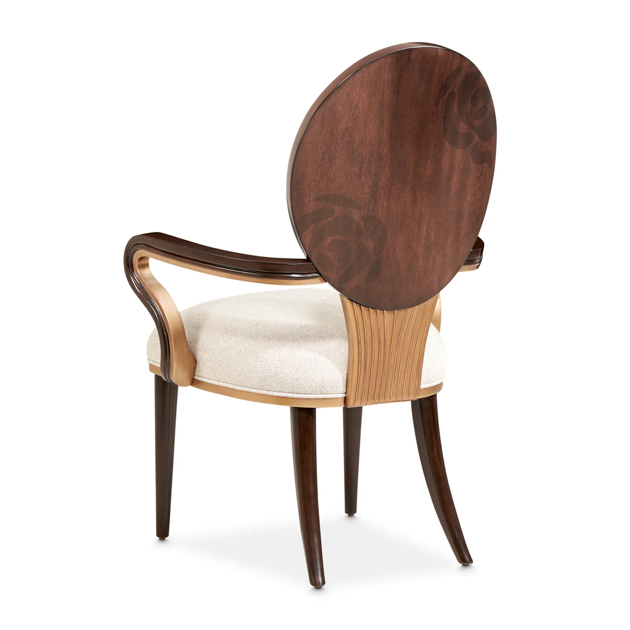 Michael Amini Camellia Field Caramel Arm Chair - Image 11