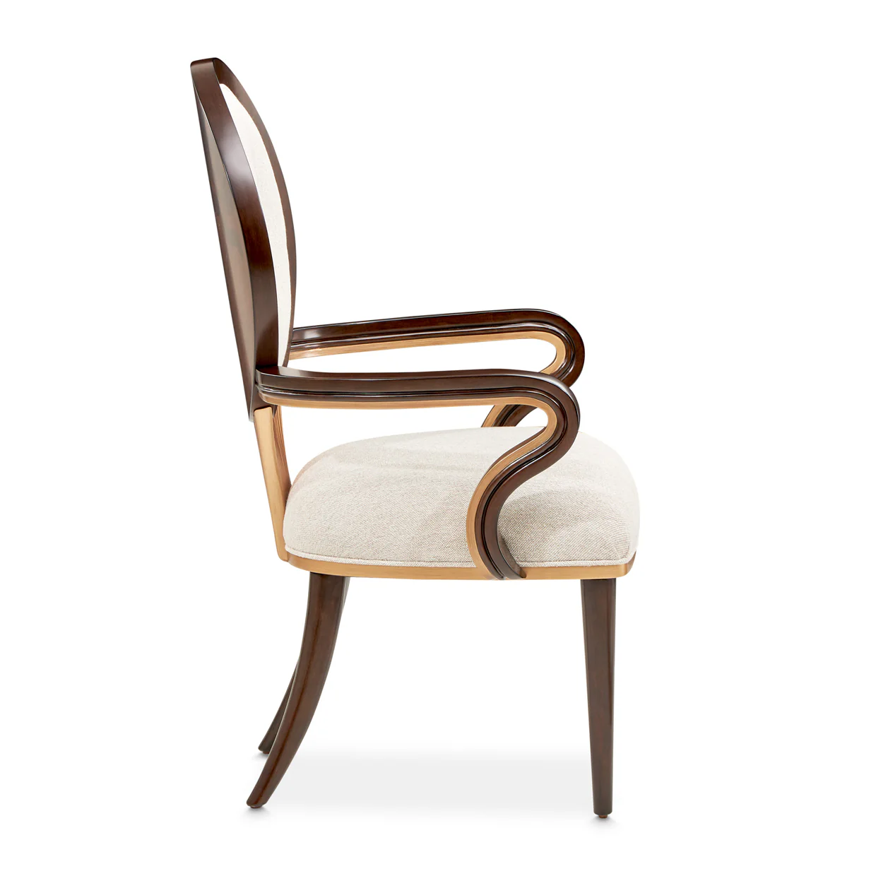 Michael Amini Camellia Field Caramel Arm Chair - Image 14