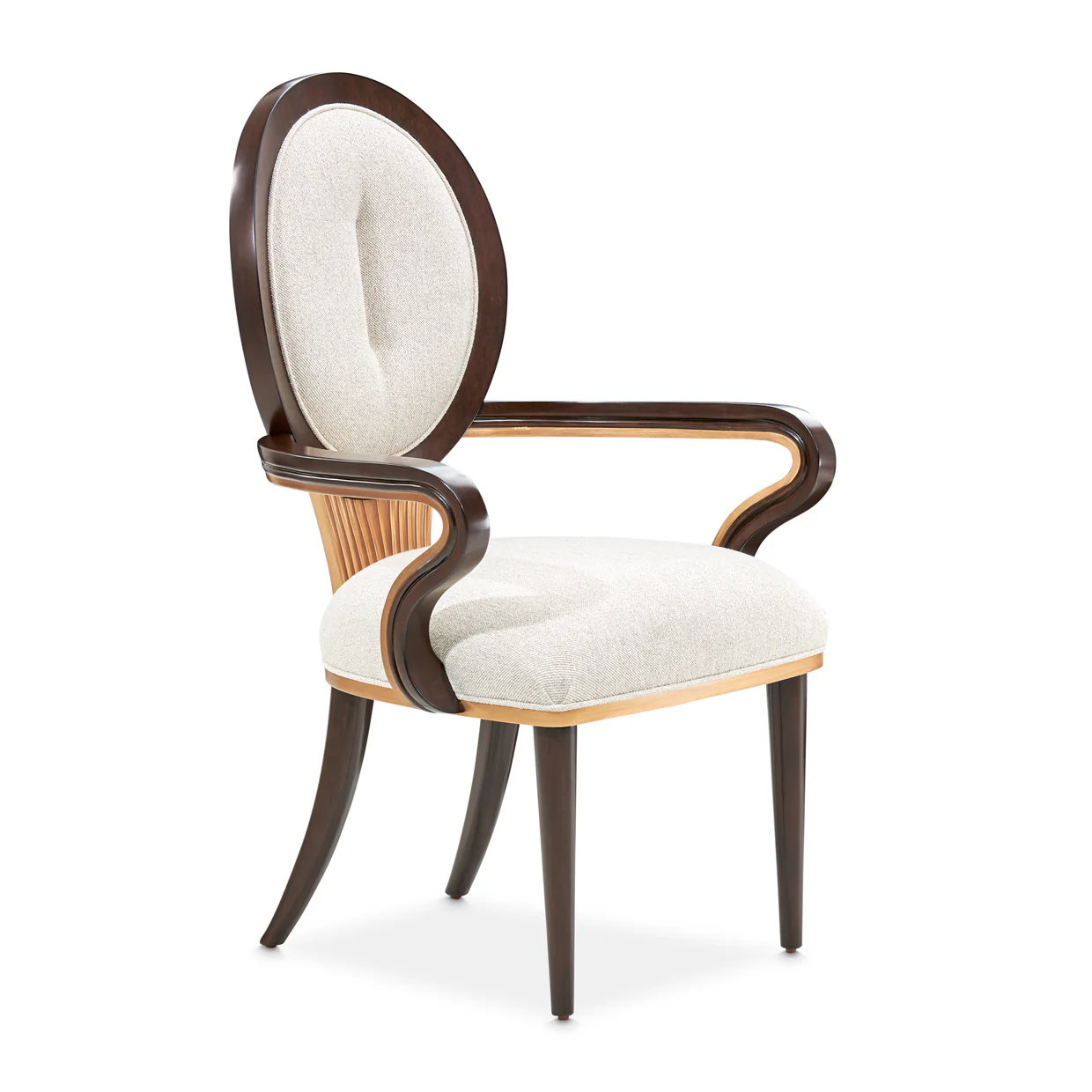 Michael Amini Camellia Field Caramel Arm Chair - Image 15