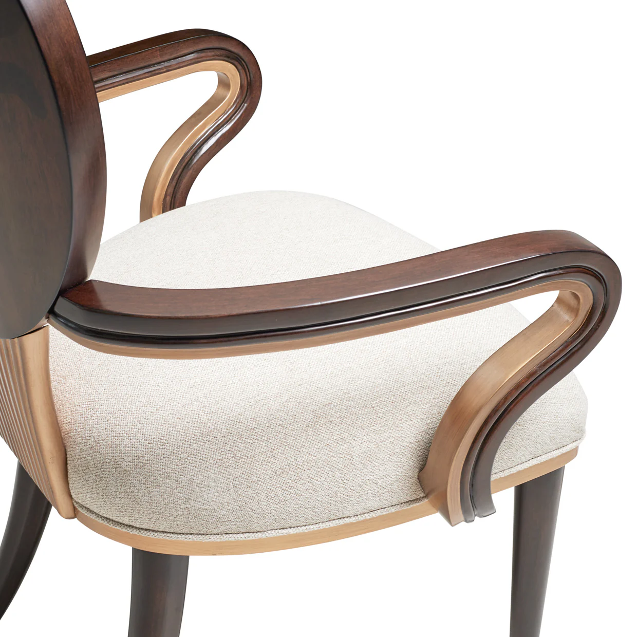 Michael Amini Camellia Field Caramel Arm Chair - Image 4