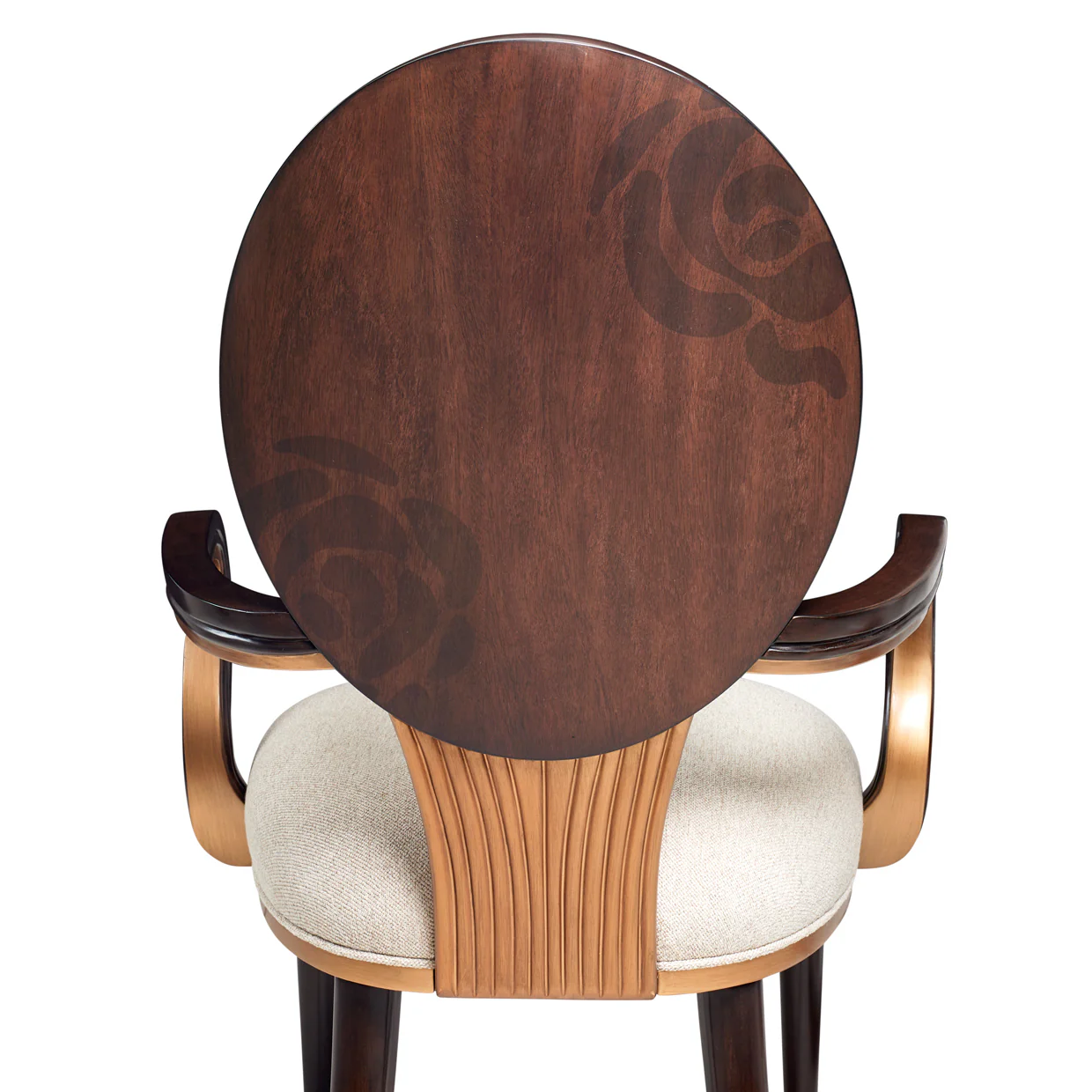 Michael Amini Camellia Field Caramel Arm Chair - Image 5