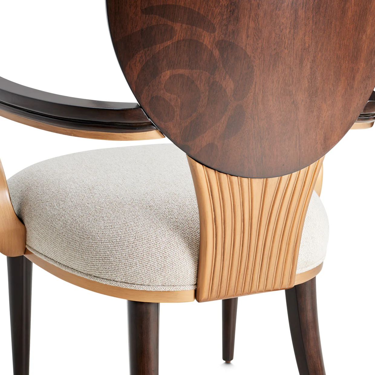Michael Amini Camellia Field Caramel Arm Chair - Image 6