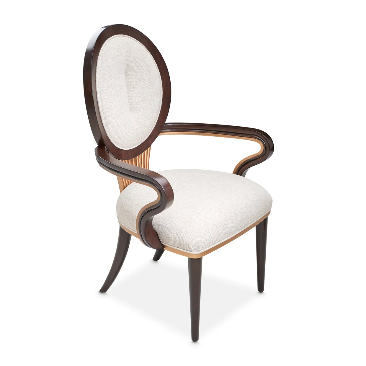 Michael Amini Camellia Field Caramel Arm Chair - Image 9