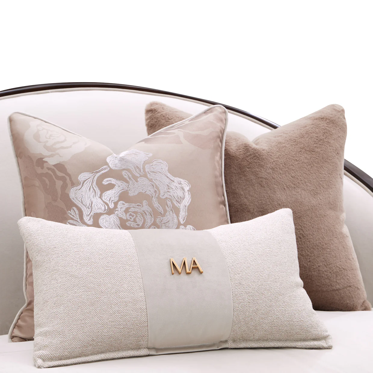 Michael Amini Camellia Field Caramel Asymmetrical Sofa Cornsilk Caramel - Image 10