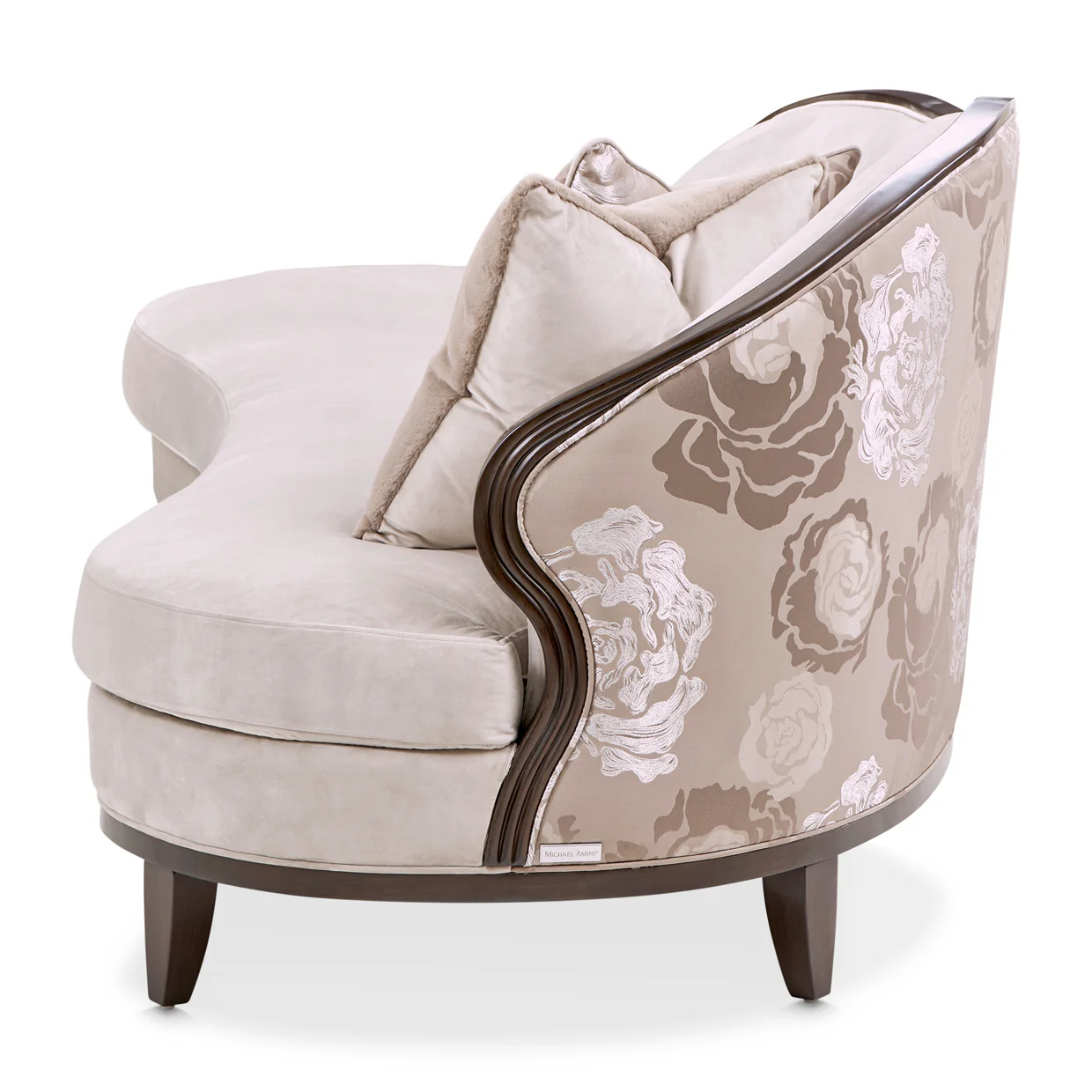 Michael Amini Camellia Field Caramel Asymmetrical Sofa Cornsilk Caramel - Image 12