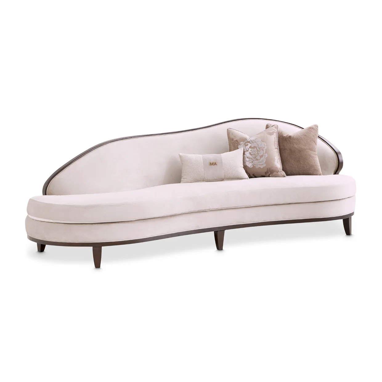 Michael Amini Camellia Field Caramel Asymmetrical Sofa Cornsilk Caramel - Image 17