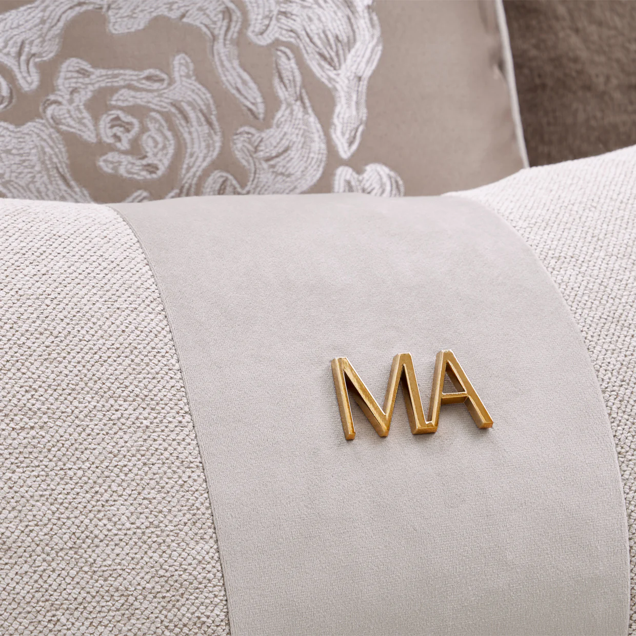 Michael Amini Camellia Field Caramel Asymmetrical Sofa Cornsilk Caramel - Image 4