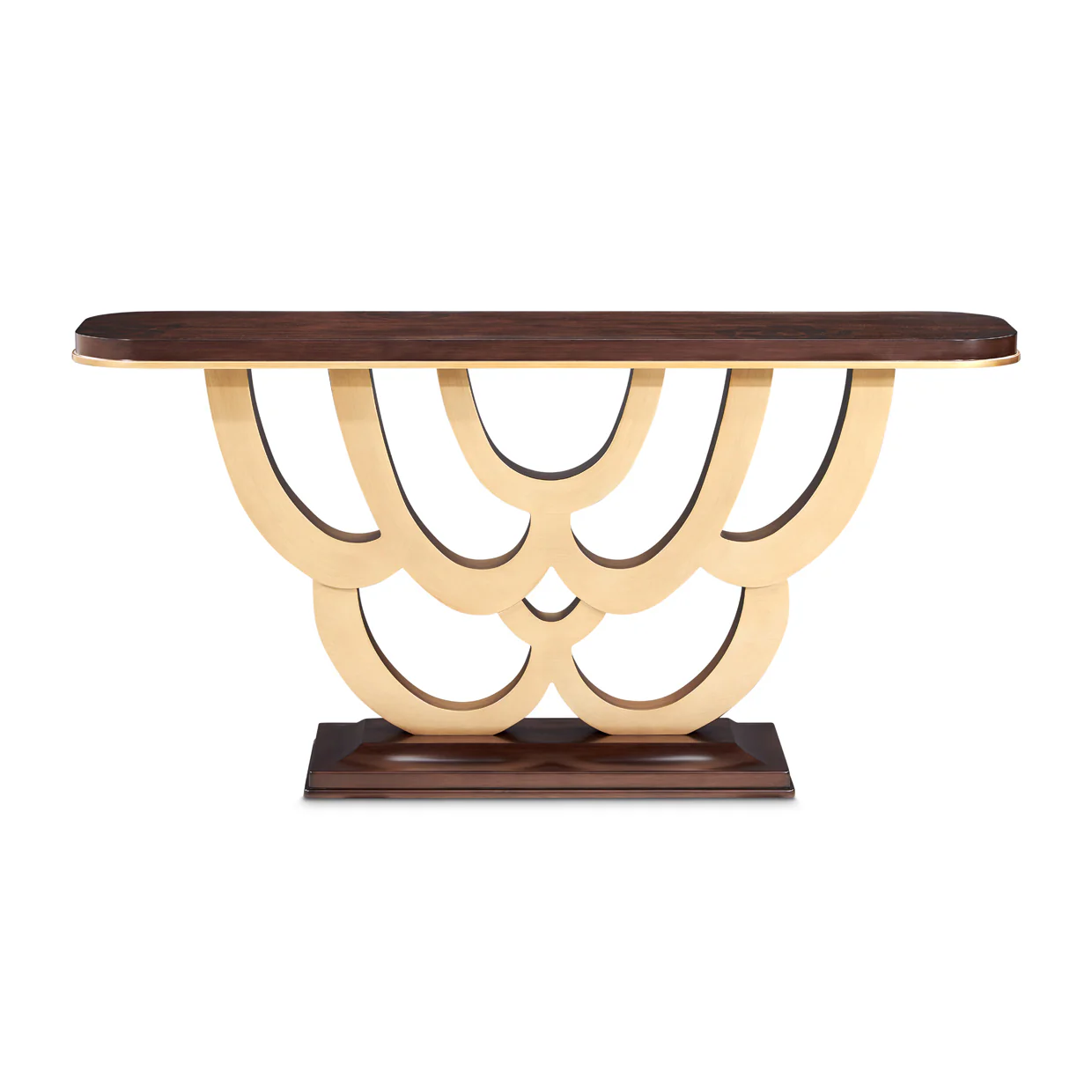 Michael Amini Camellia Field Caramel Console Table - Image 10