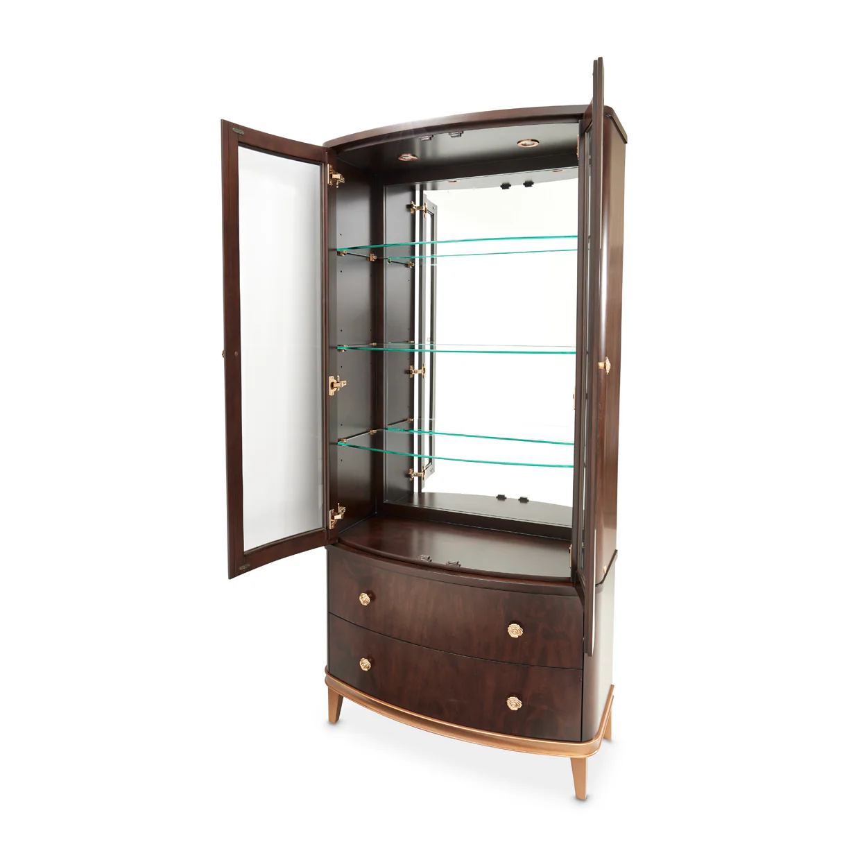 Michael Amini Camellia Field Caramel Display Cabinet - Image 10