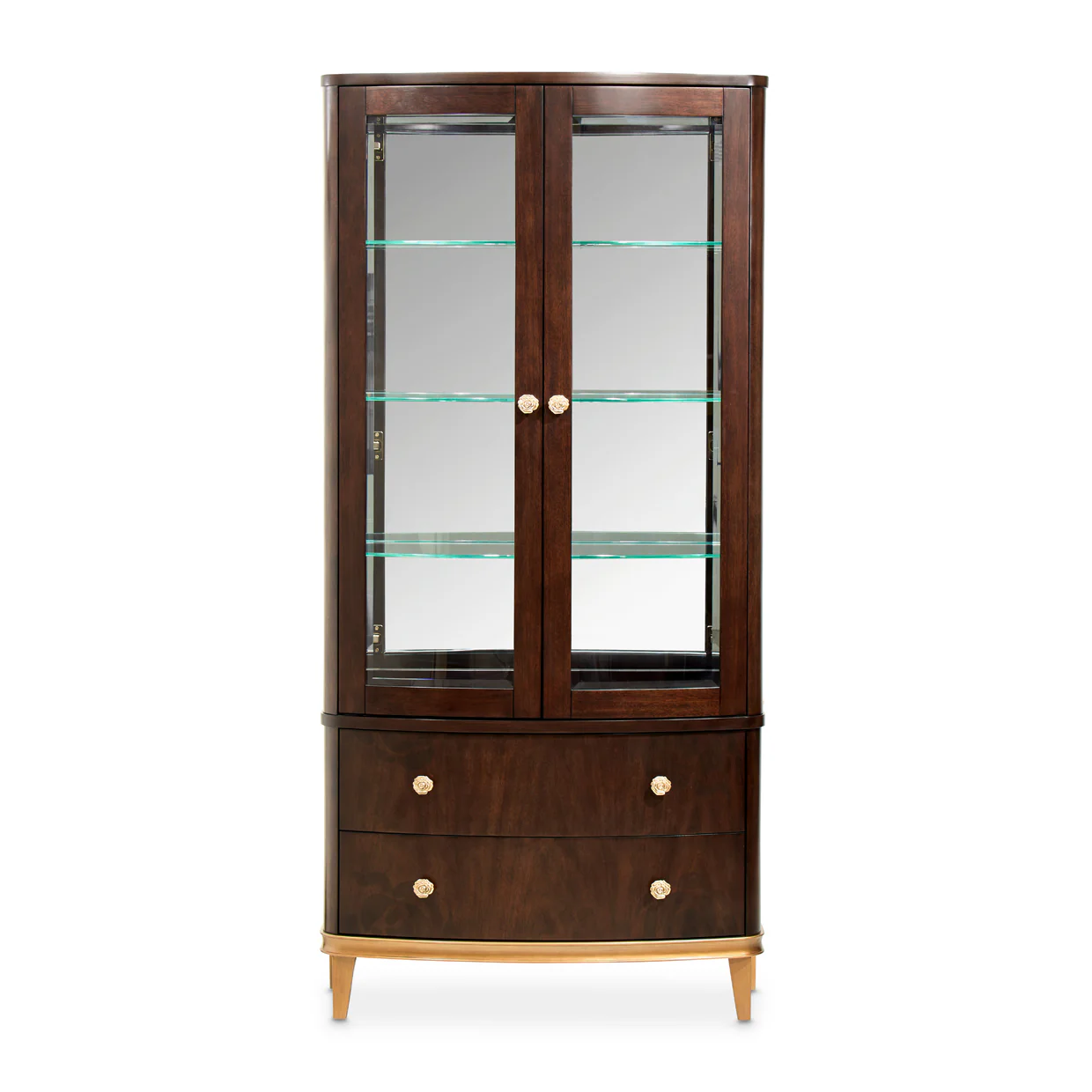 Michael Amini Camellia Field Caramel Display Cabinet - Image 13
