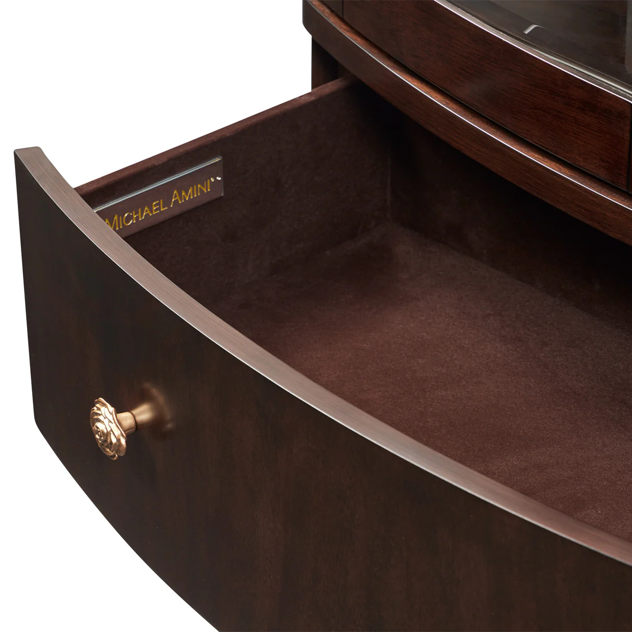 Michael Amini Camellia Field Caramel Display Cabinet - Image 3