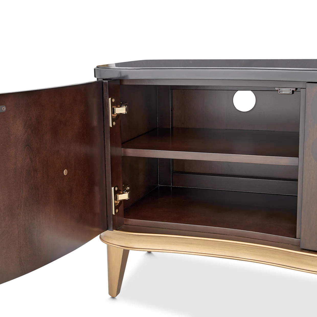 Michael Amini Camellia Field Caramel Media Cabinet - Image 9