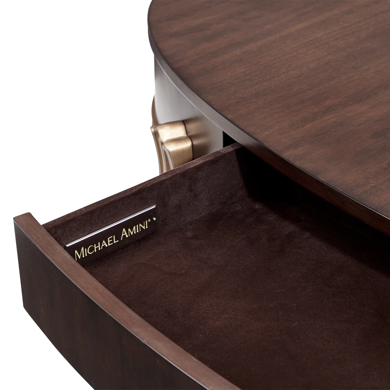 Michael Amini Camellia Field Caramel Oval Cocktail Table - Image 3