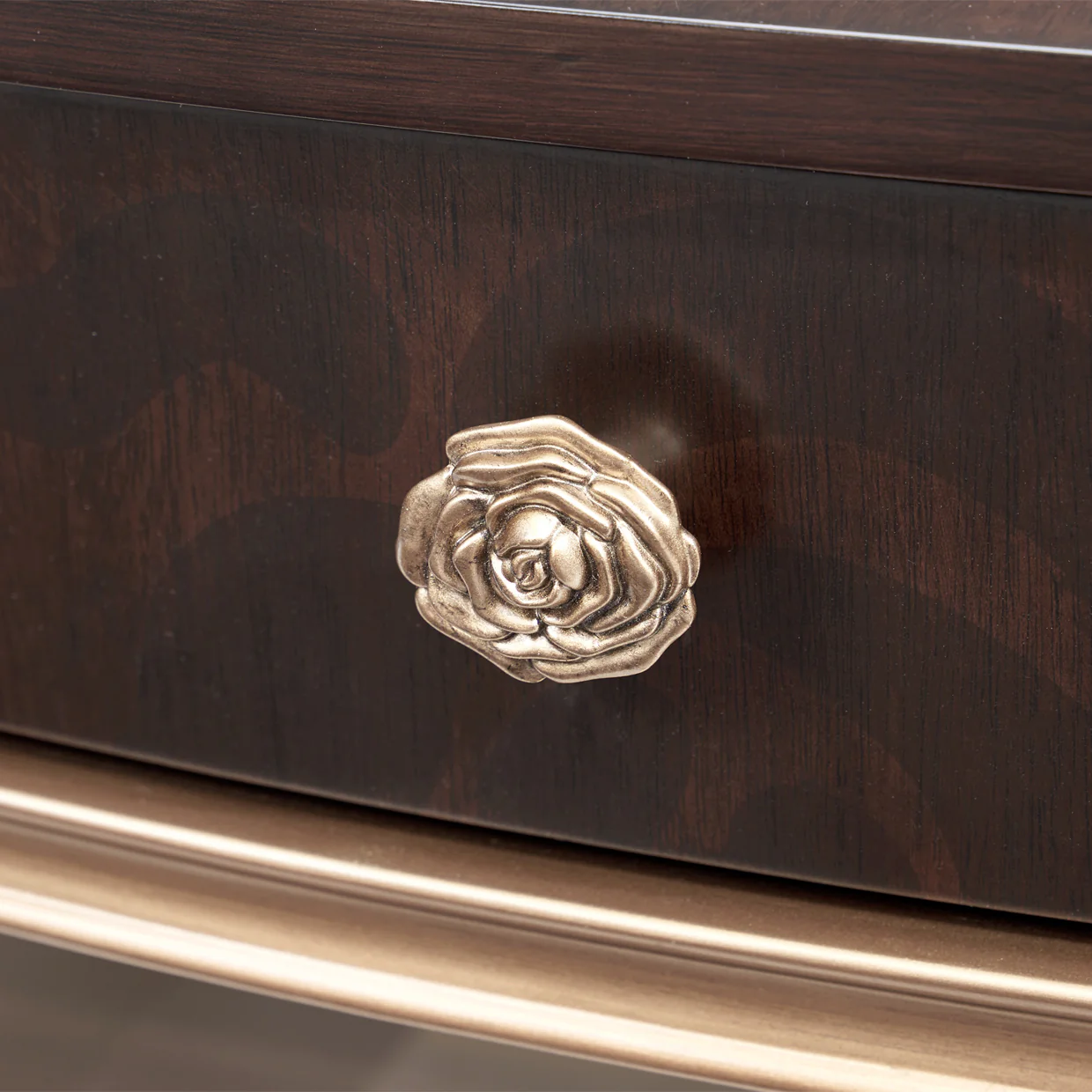 Michael Amini Camellia Field Caramel Oval Cocktail Table - Image 4