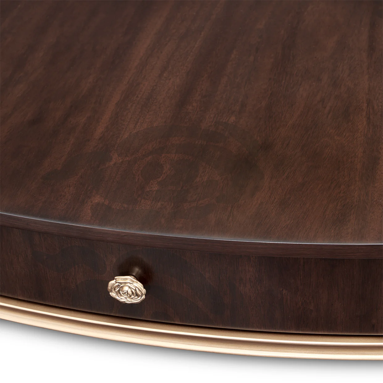 Michael Amini Camellia Field Caramel Oval Cocktail Table - Image 7