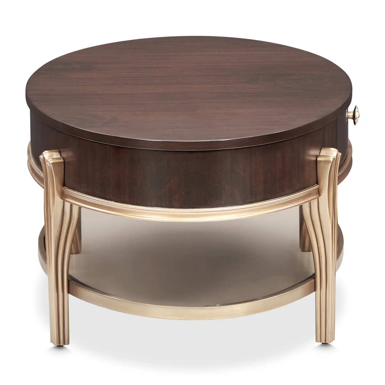 Michael Amini Camellia Field Caramel Oval Cocktail Table - Image 9