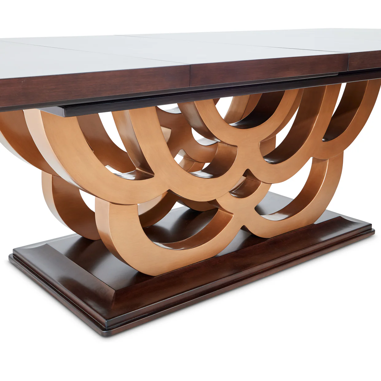 Michael Amini Camellia Field Caramel Pedestal Dining Table - Image 3