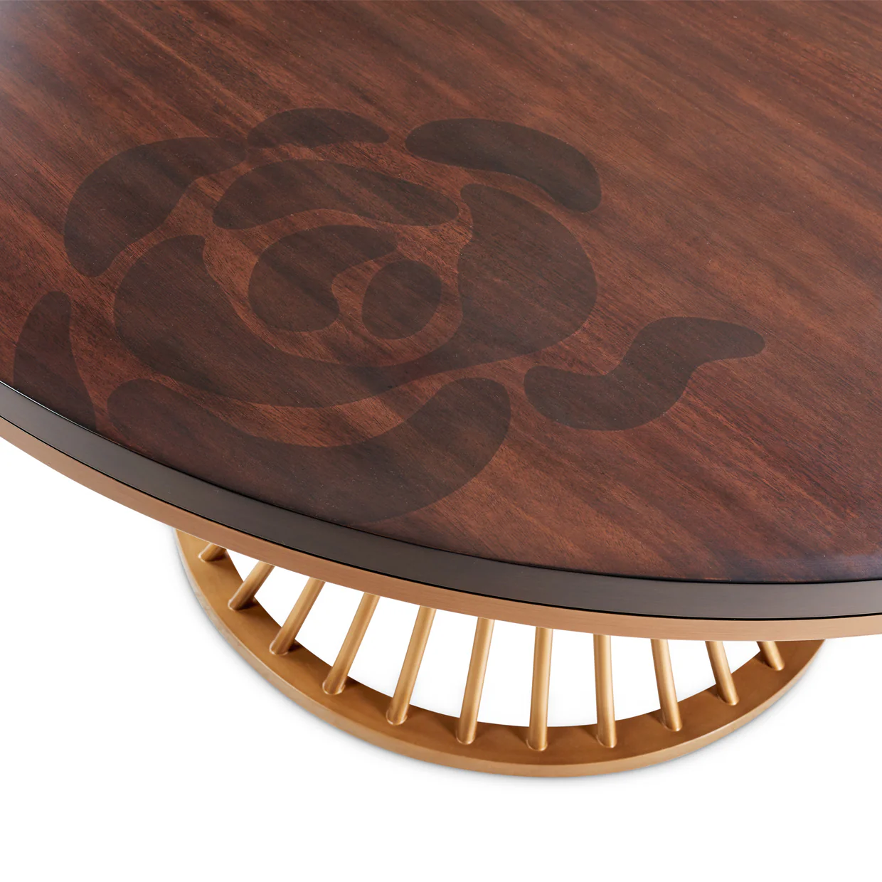 Michael Amini Camellia Field Caramel Round Dining Table - Image 4