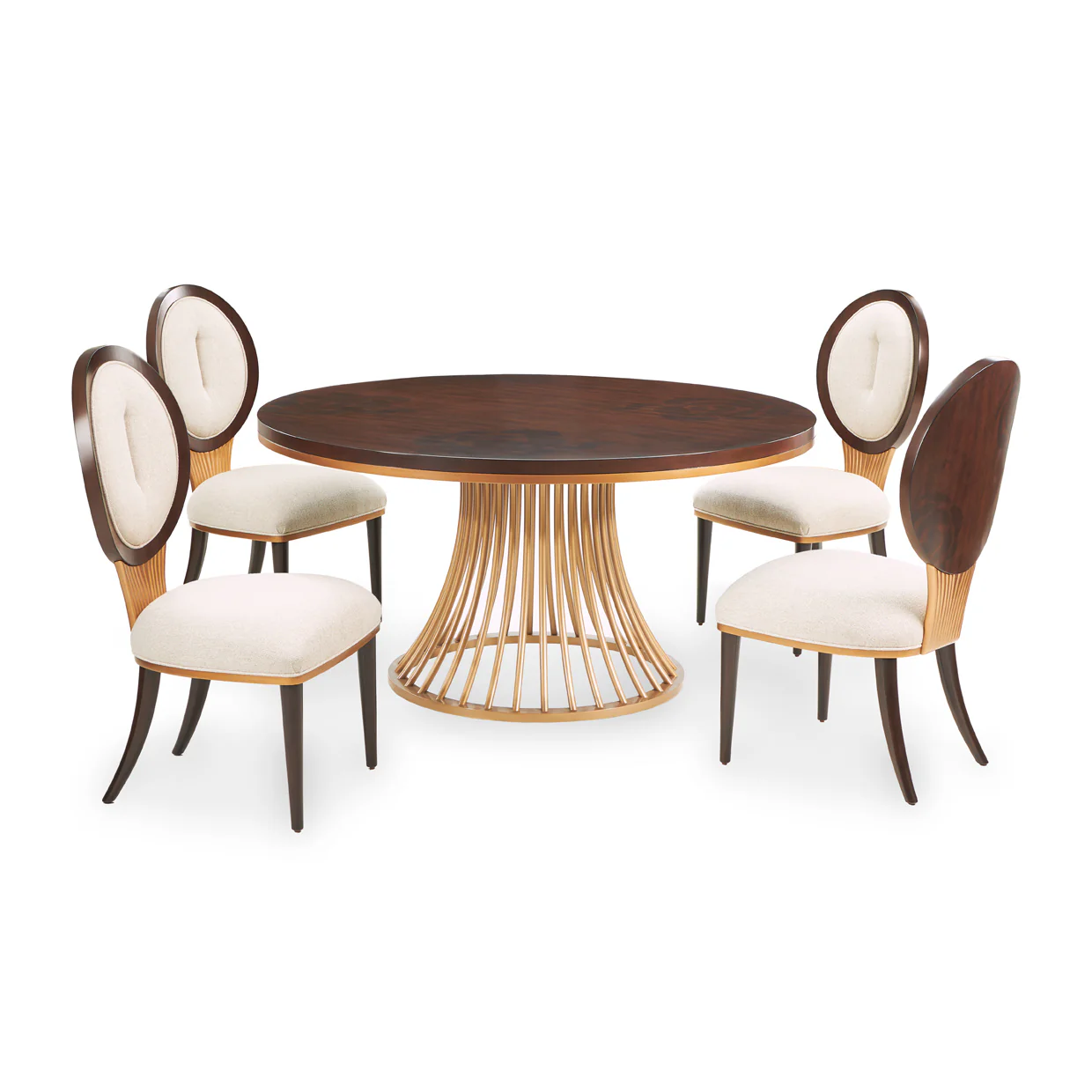 Michael Amini Camellia Field Caramel Round Dining Table - Image 5