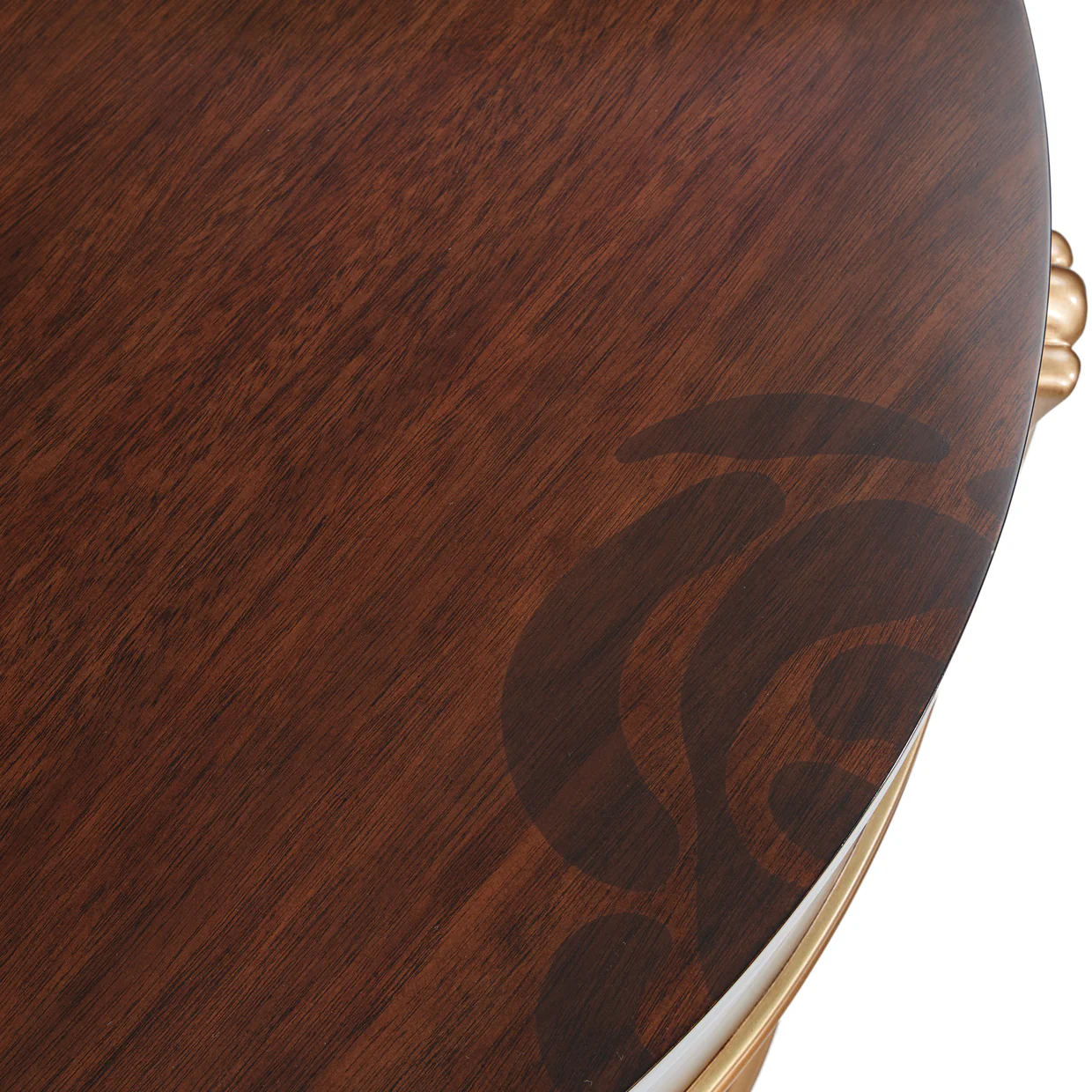 Michael Amini Camellia Field Caramel Round End Table w Drawer - Image 6