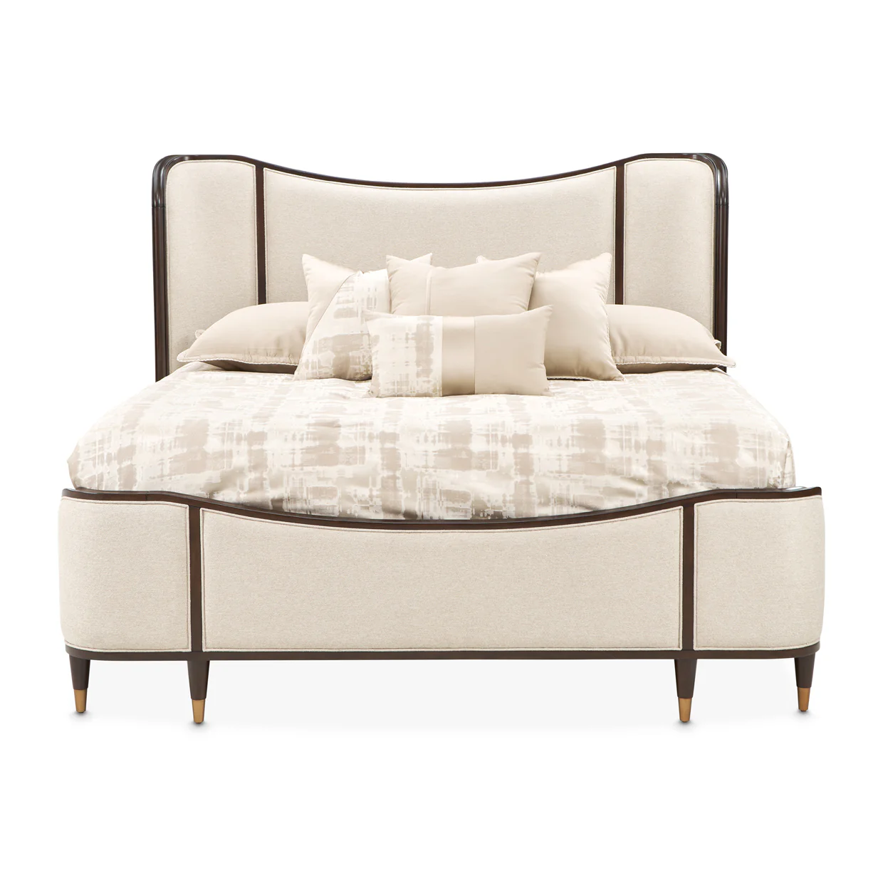 Michael Amini Camellia Field Caramel Upholstered Bed - Image 15