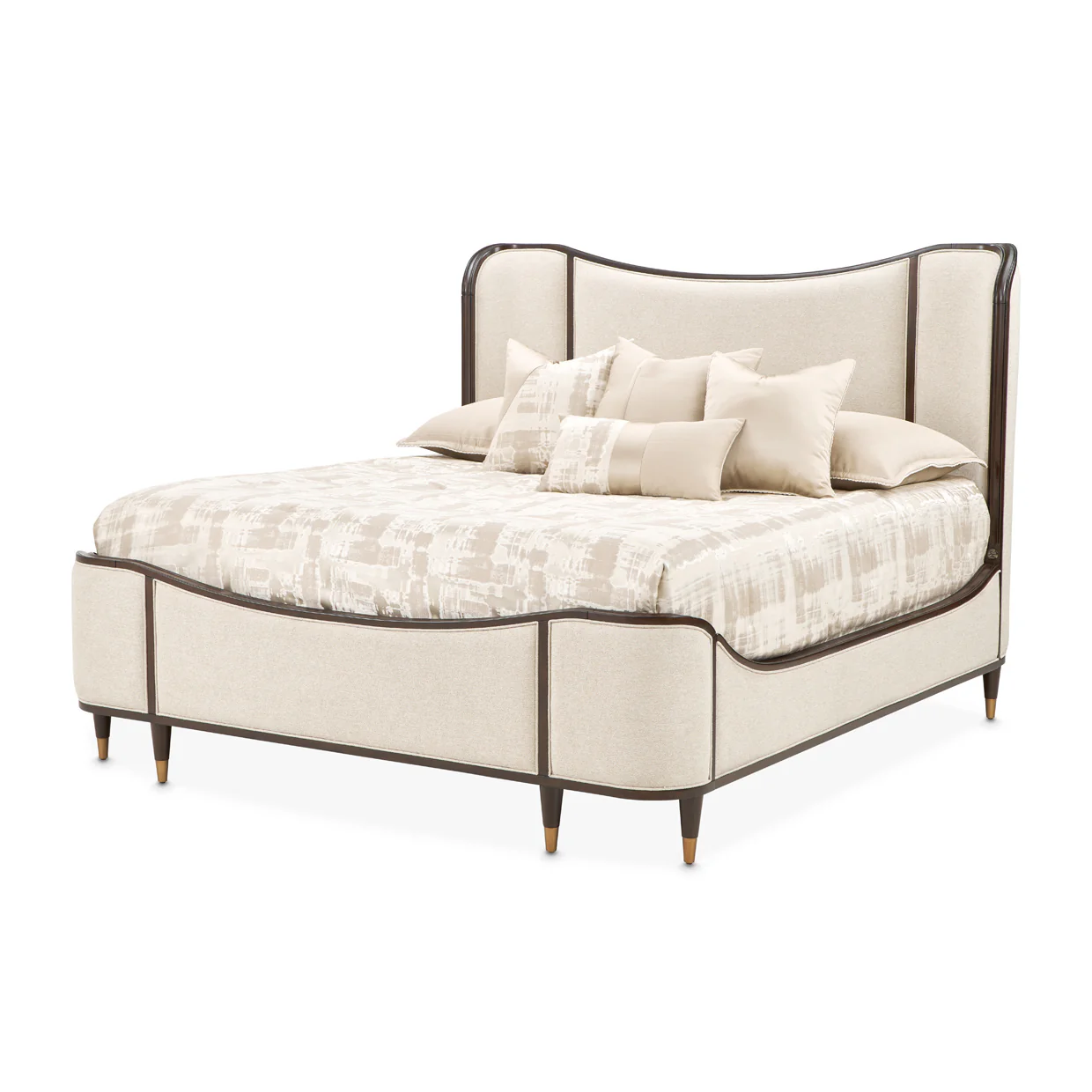 Michael Amini Camellia Field Caramel Upholstered Bed - Image 5