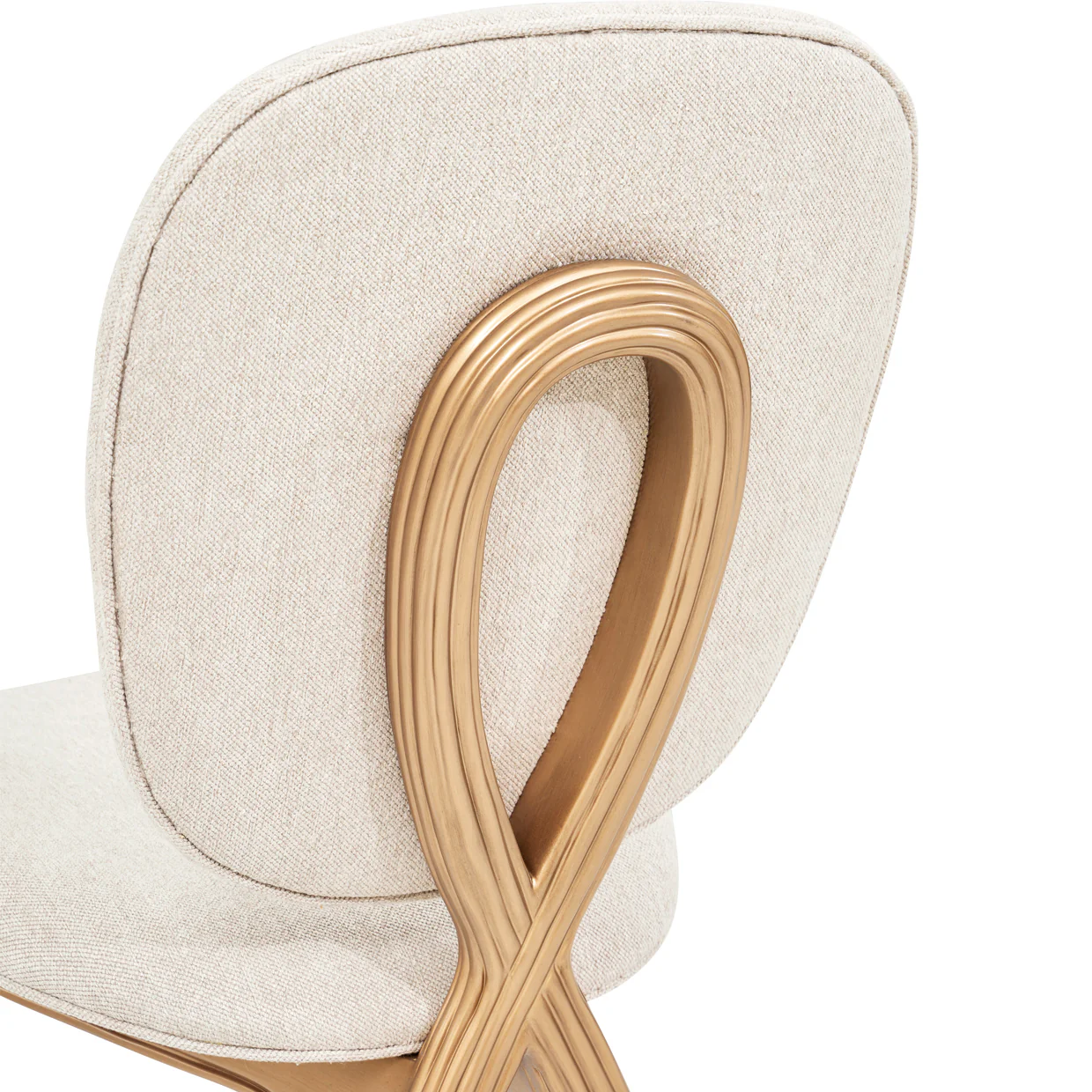 Michael Amini Camellia Field Caramel Vanity Chair - Image 3
