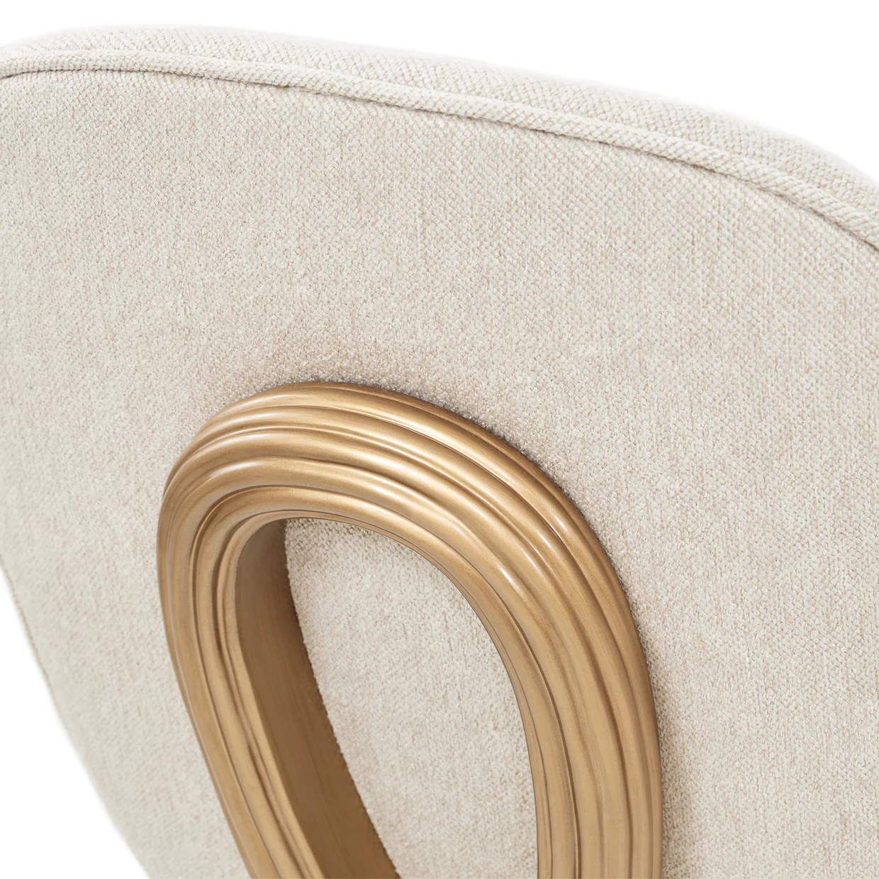 Michael Amini Camellia Field Caramel Vanity Chair - Image 4