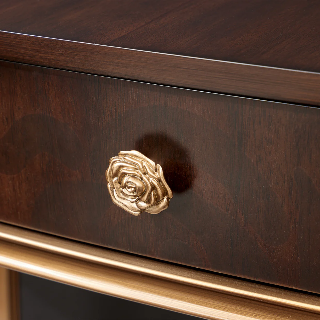 Michael Amini Camellia Field Caramel Vanity Desk - Image 2