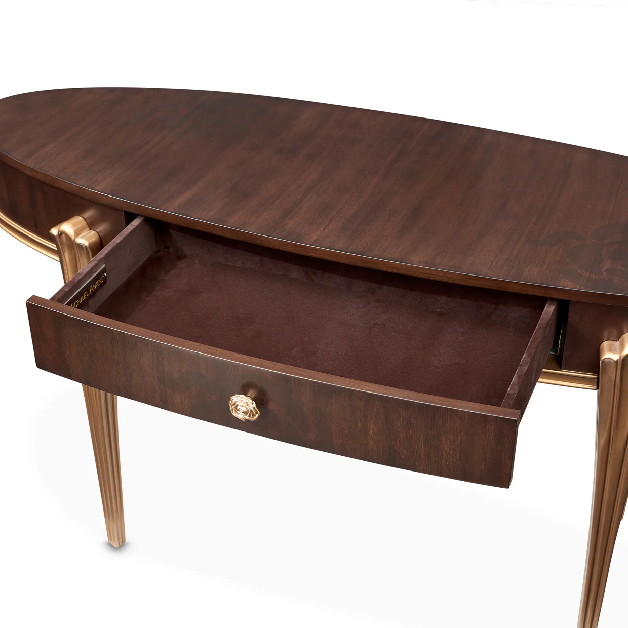 Michael Amini Camellia Field Caramel Vanity Desk - Image 5