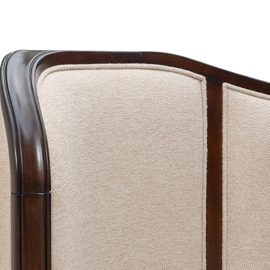Michael Amini Camellia Field Queen Upholstered Bed - Warm Pecan - Image 8