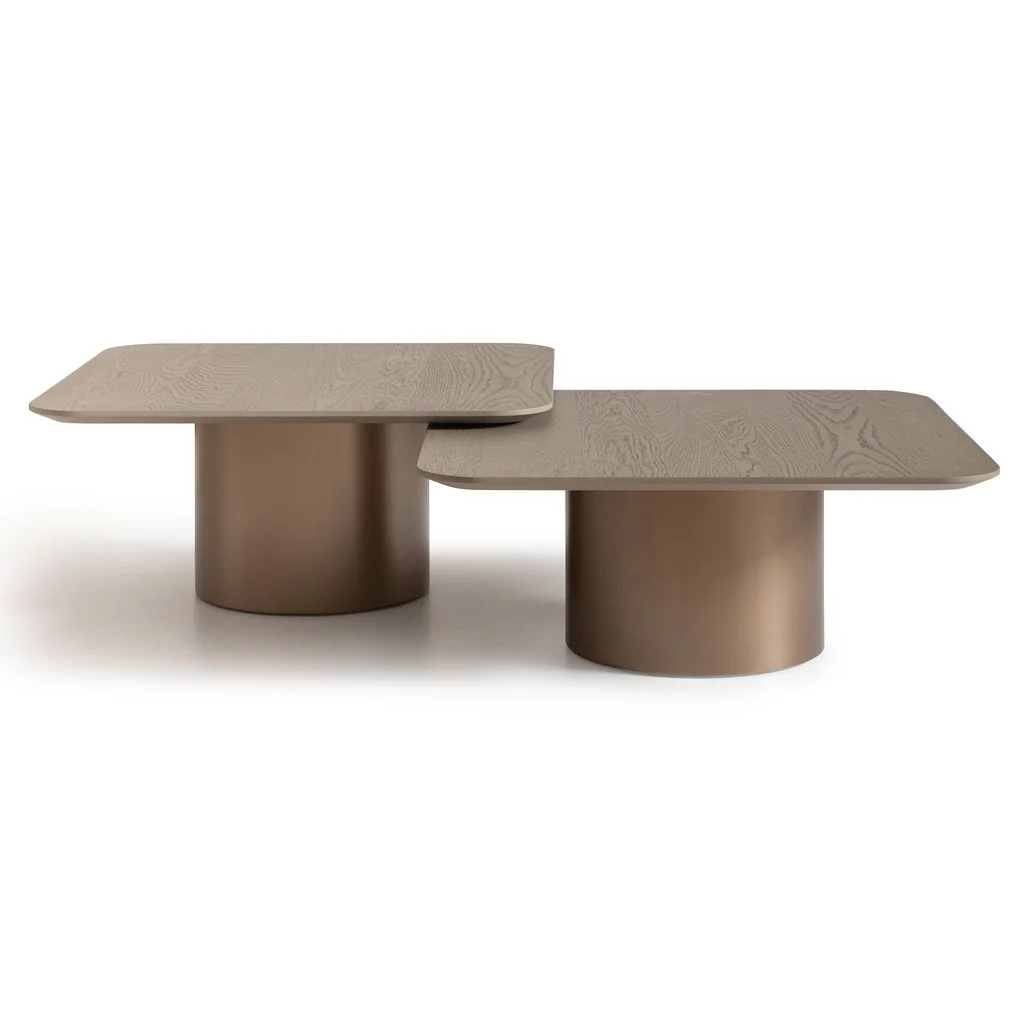 Michael Amini Canberra Short Cocktail Table - Light Ash - Image 2