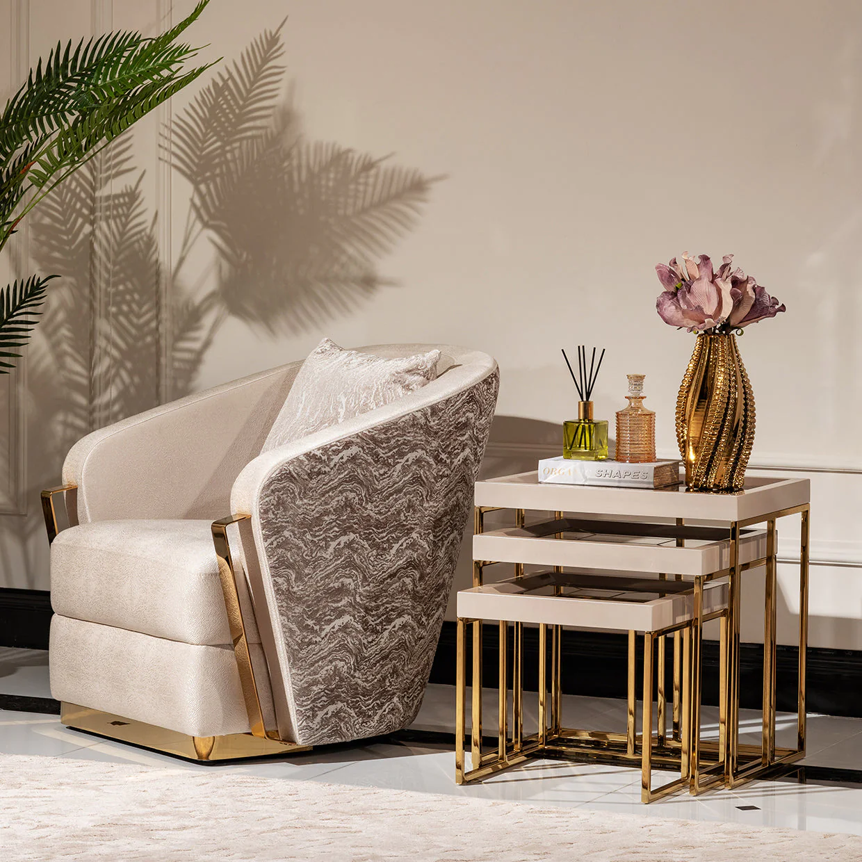 Michael Amini Carmela Nesting Table - Image 2
