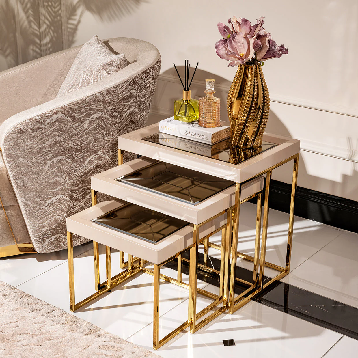 Michael Amini Carmela Nesting Table - Image 3