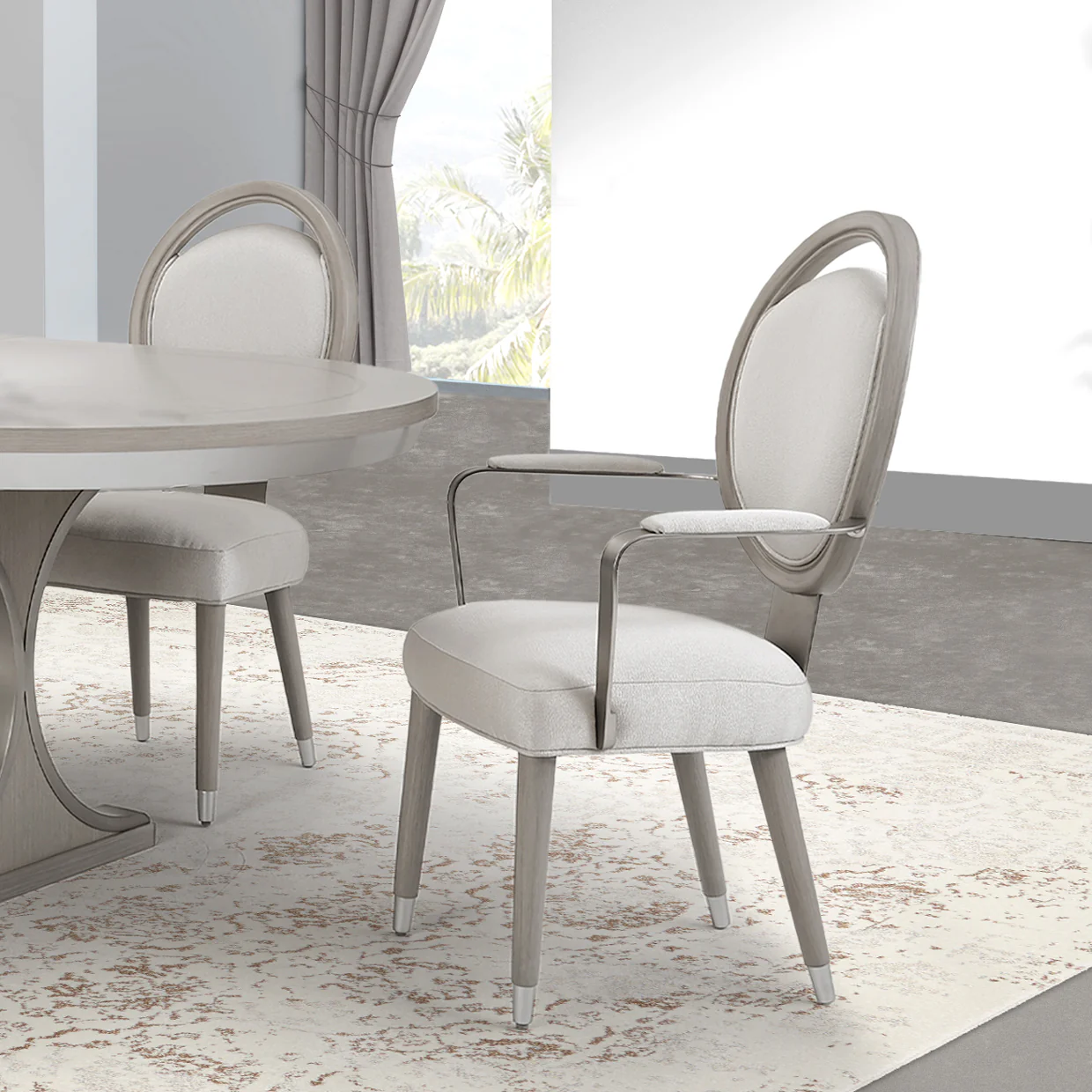 Michael Amini Eclipse Arm Chair - Set of 2 - Image 2