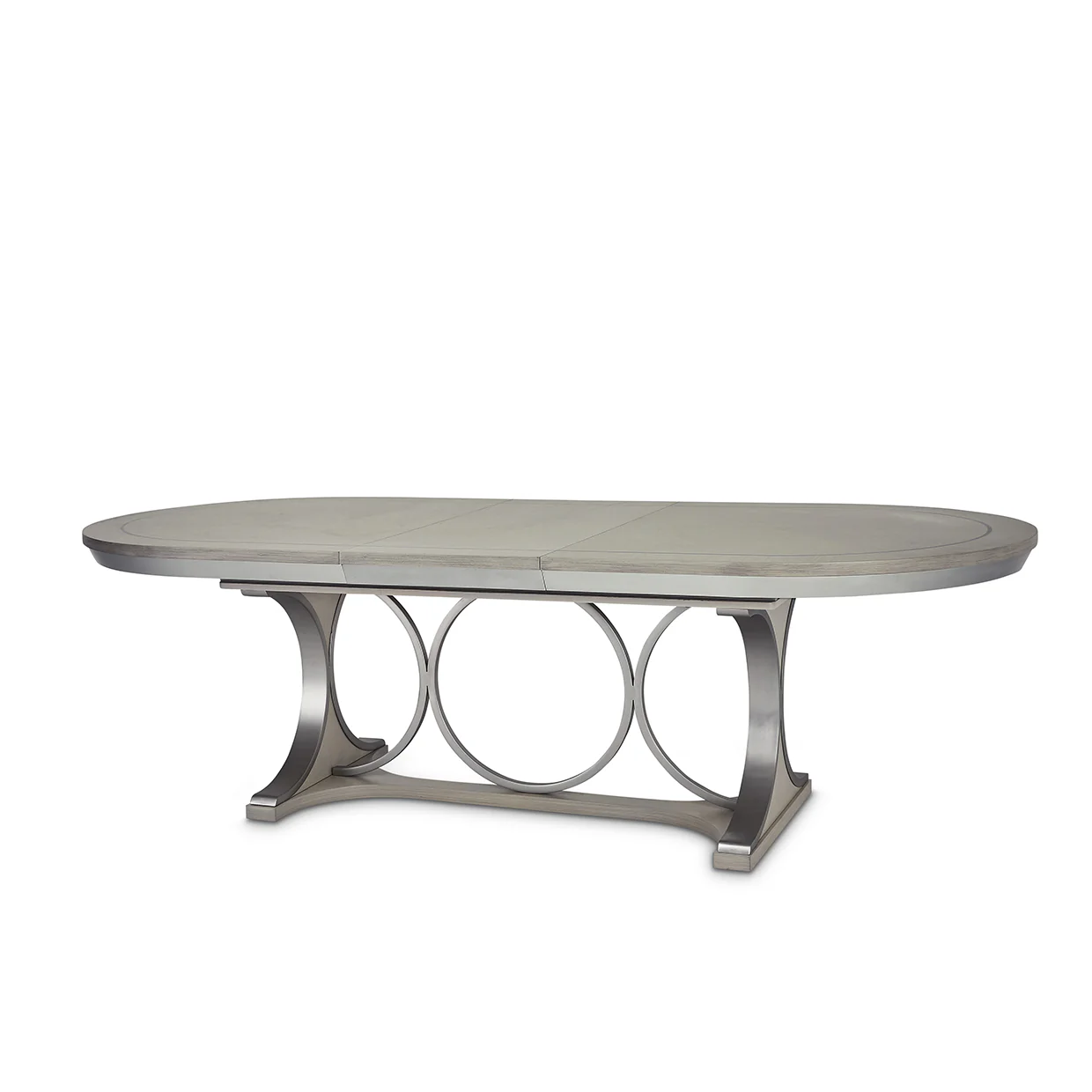 Michael Amini Eclipse Oval Dining Table Moonlight - Image 4