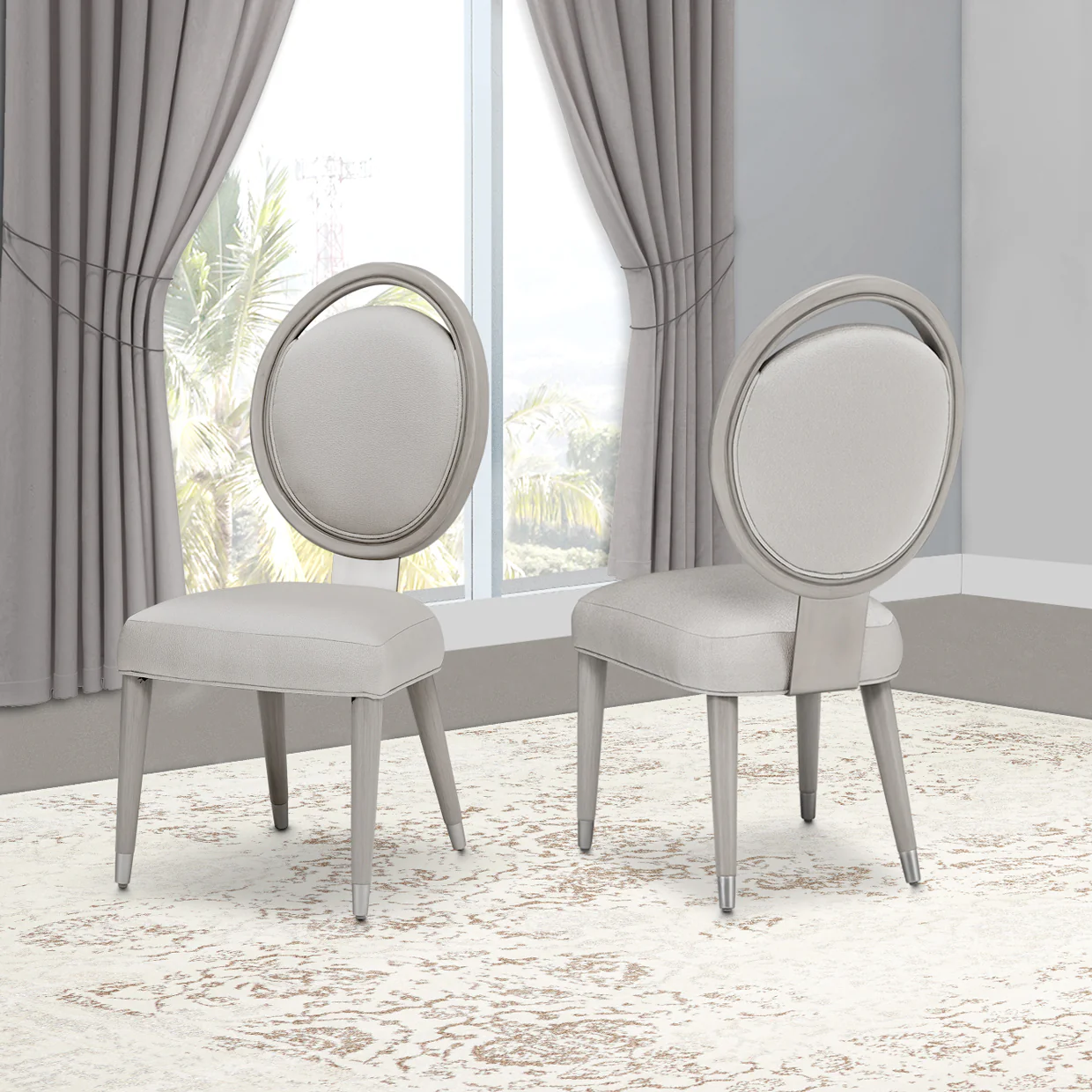 Michael Amini Eclipse Side Chair - Set of 2 - Image 2