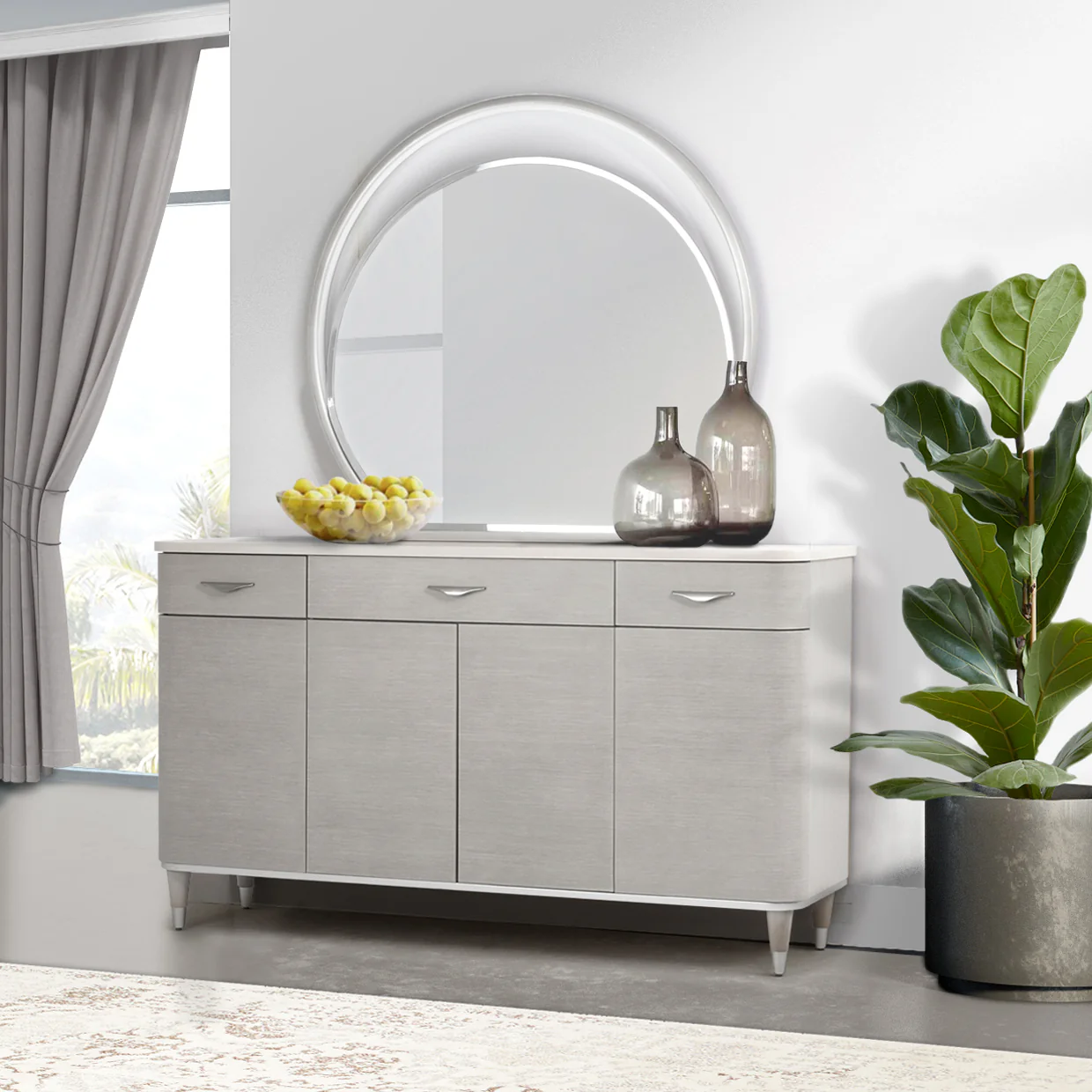 Michael Amini Eclipse Sideboard Moonlight - Image 2
