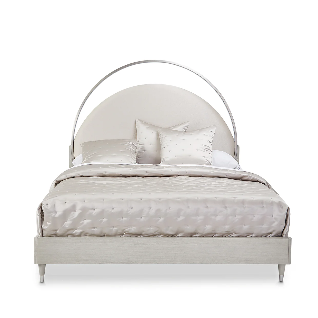 Michael Amini Eclipse Upholstered Bed w/Lights (3 pc) - Image 3