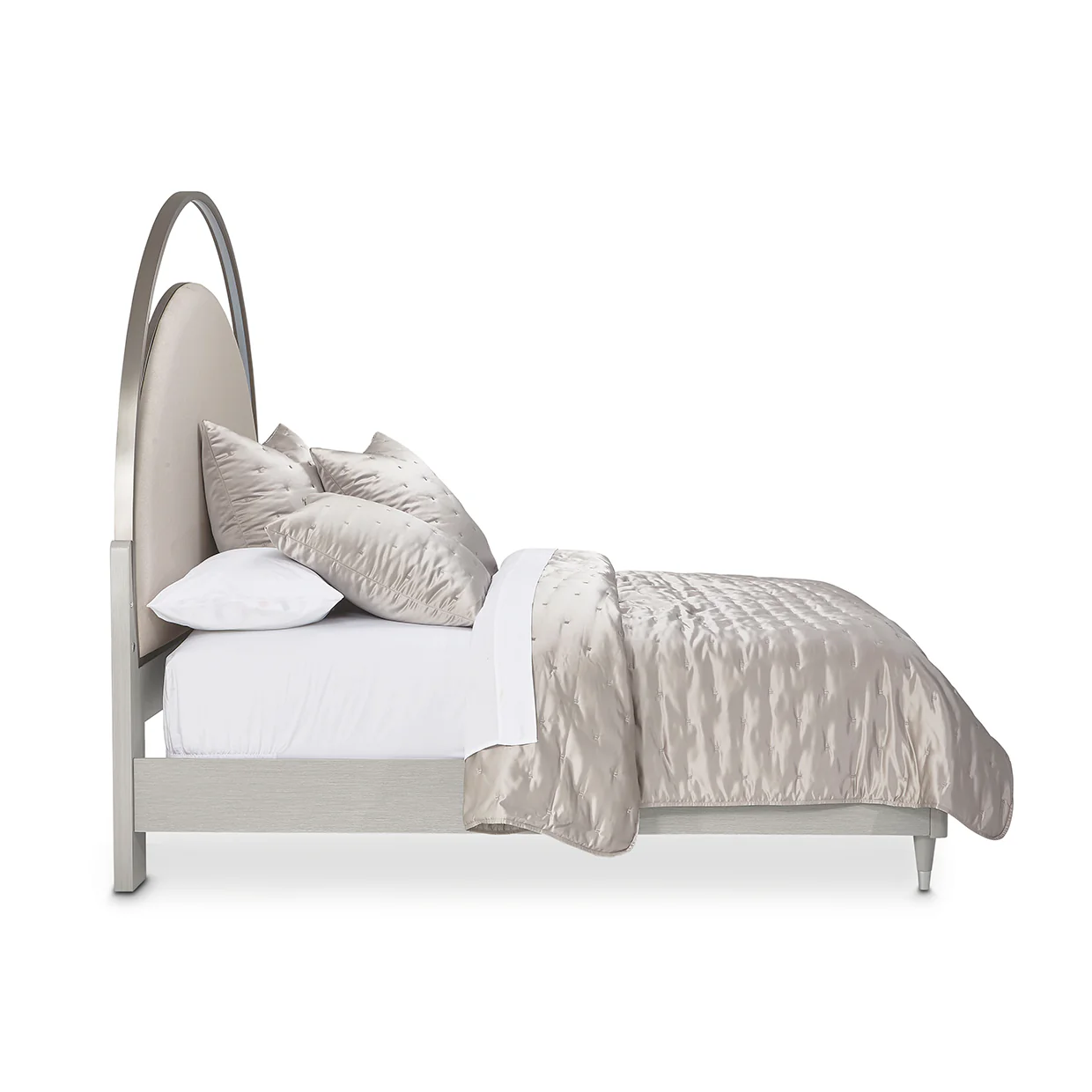 Michael Amini Eclipse Upholstered Bed w/Lights (3 pc) - Image 4