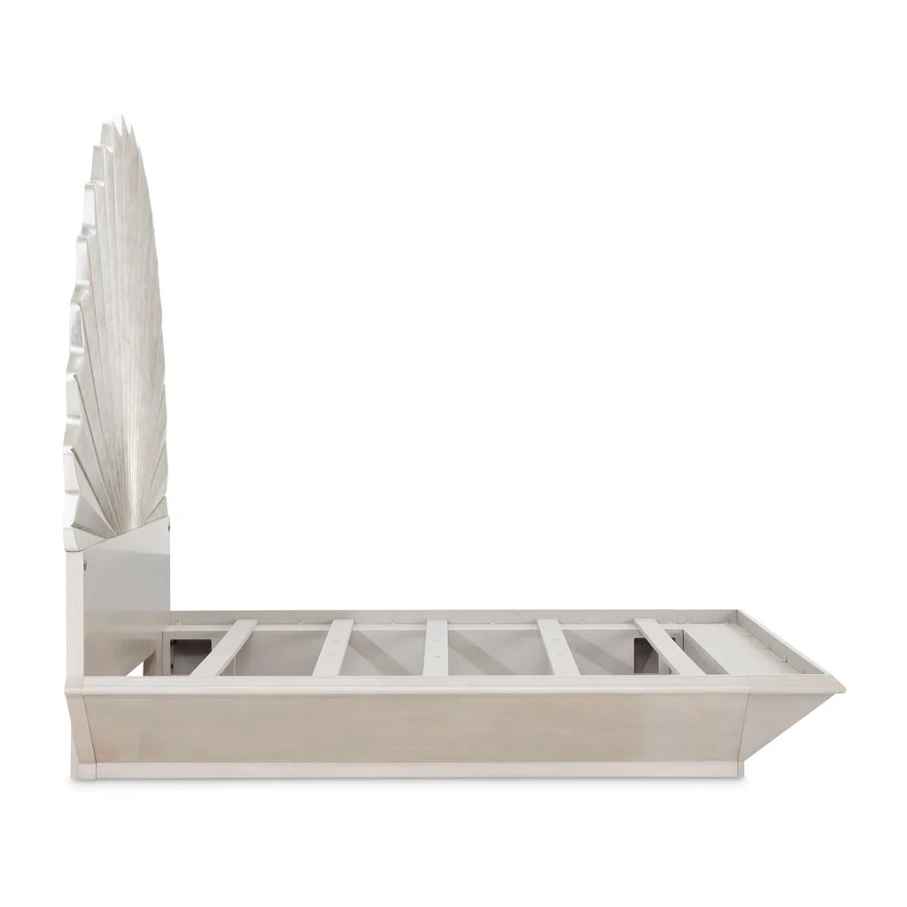 Michael Amini Fantosini King Fan Bed - Silver Leaf - Image 12