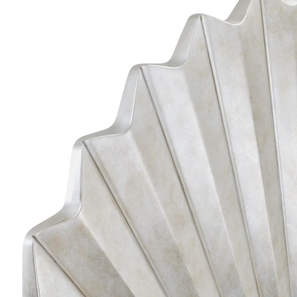 Michael Amini Fantosini King Fan Bed - Silver Leaf - Image 8