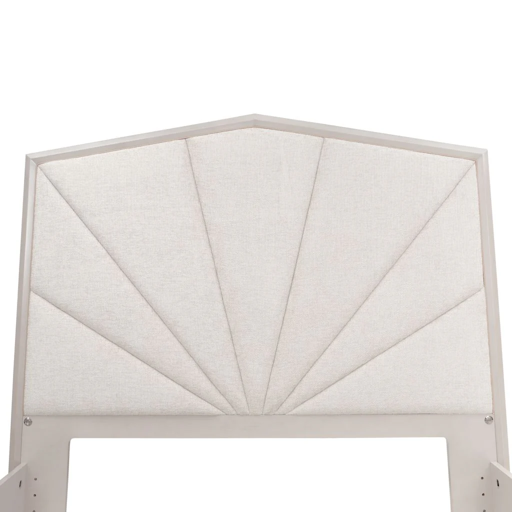 Michael Amini Fantosini King Tufted Panel Bed - Silver Mist - Image 7