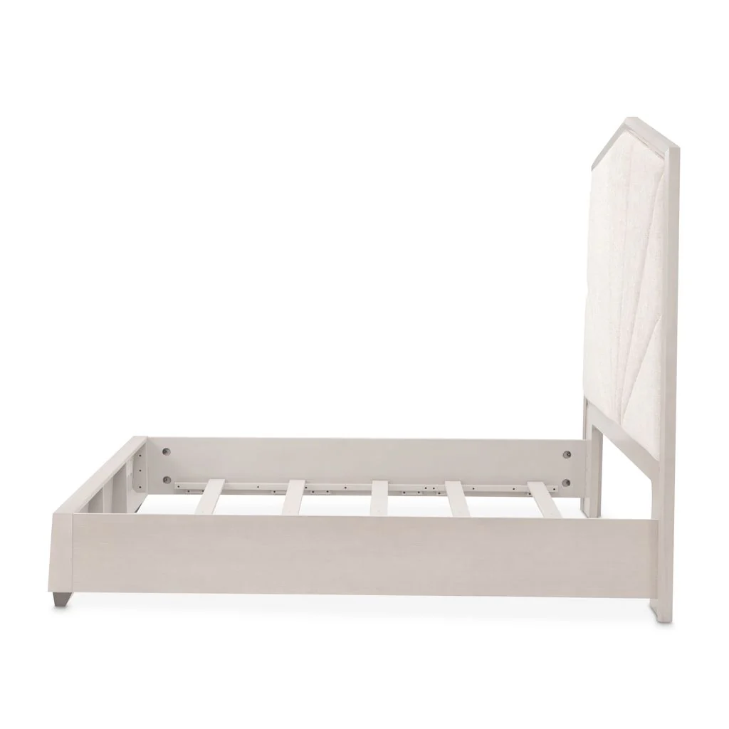 Michael Amini Fantosini King Tufted Panel Bed - Silver Mist - Image 9