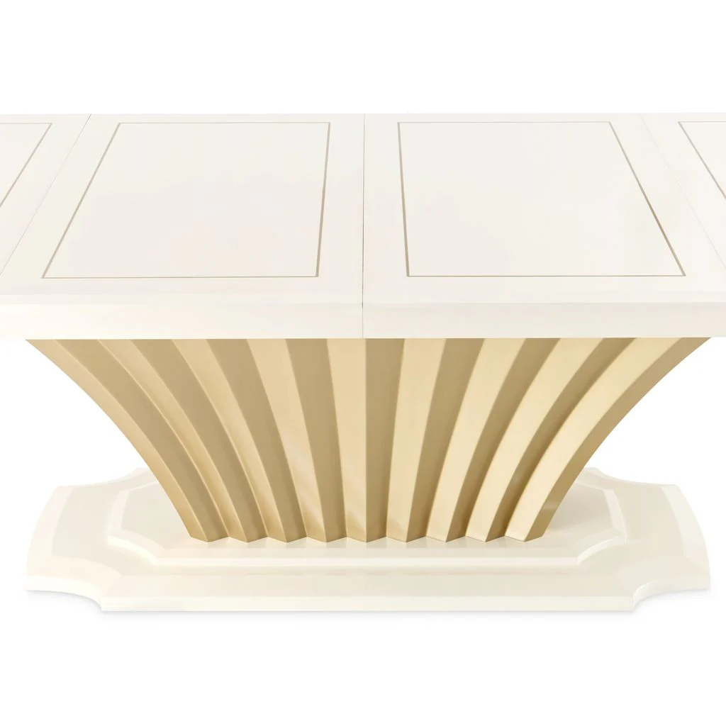 Michael Amini Fantosini Pedestal Dining Table - Creamy Pearl - Image 8