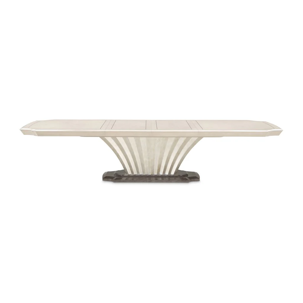 Michael Amini Fantosini Pedestal Dining Table - Silver Mist - Image 16
