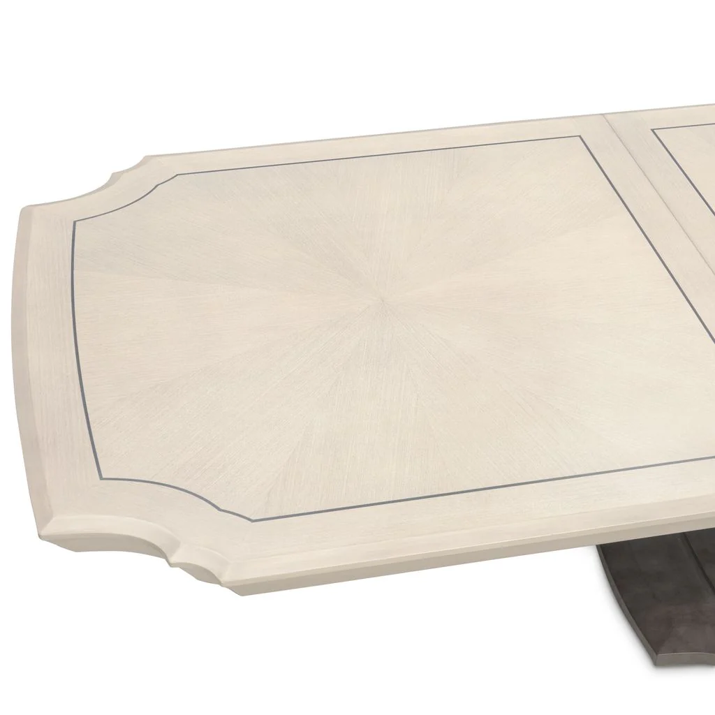 Michael Amini Fantosini Pedestal Dining Table - Silver Mist - Image 5