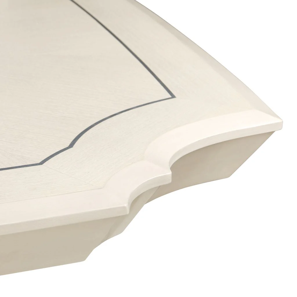 Michael Amini Fantosini Pedestal Dining Table - Silver Mist - Image 9
